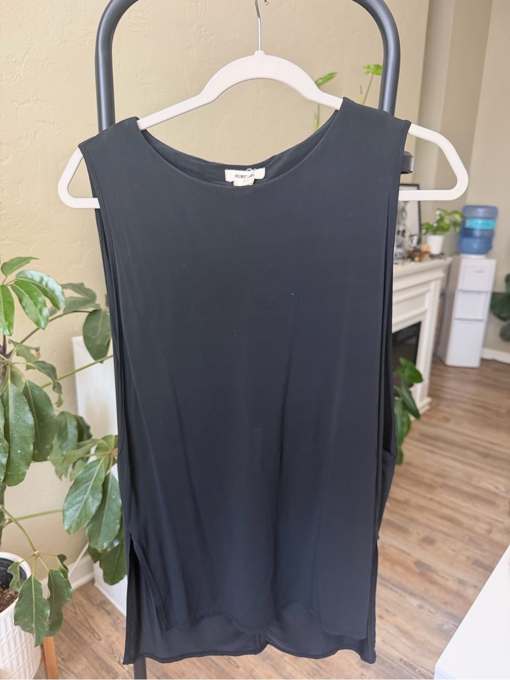 Helmut Lang sleeveless cut out tank